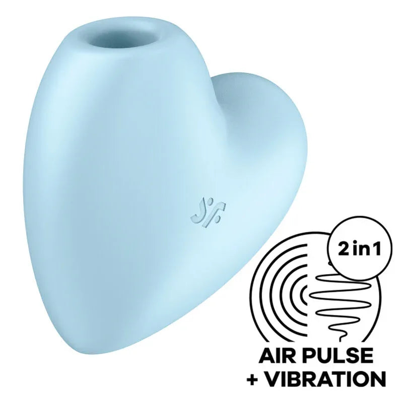 SATISFYER - CUTIE HEART AIR PULSE STIMULATOR & VIBRATOR - Vanelion Paradise