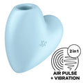 SATISFYER - CUTIE HEART AIR PULSE STIMULATOR & VIBRATOR - Vanelion Paradise