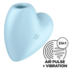 SATISFYER - CUTIE HEART AIR PULSE STIMULATOR & VIBRATOR - Vanelion Paradise