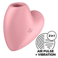 SATISFYER - CUTIE HEART AIR PULSE STIMULATOR & VIBRATOR ROSA