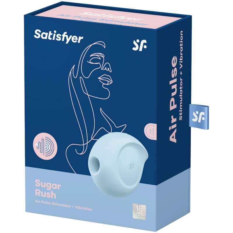 SATISFYER - SUGAR RUSH AIR PULSE STIMULATOR & VIBRATOR ROSA