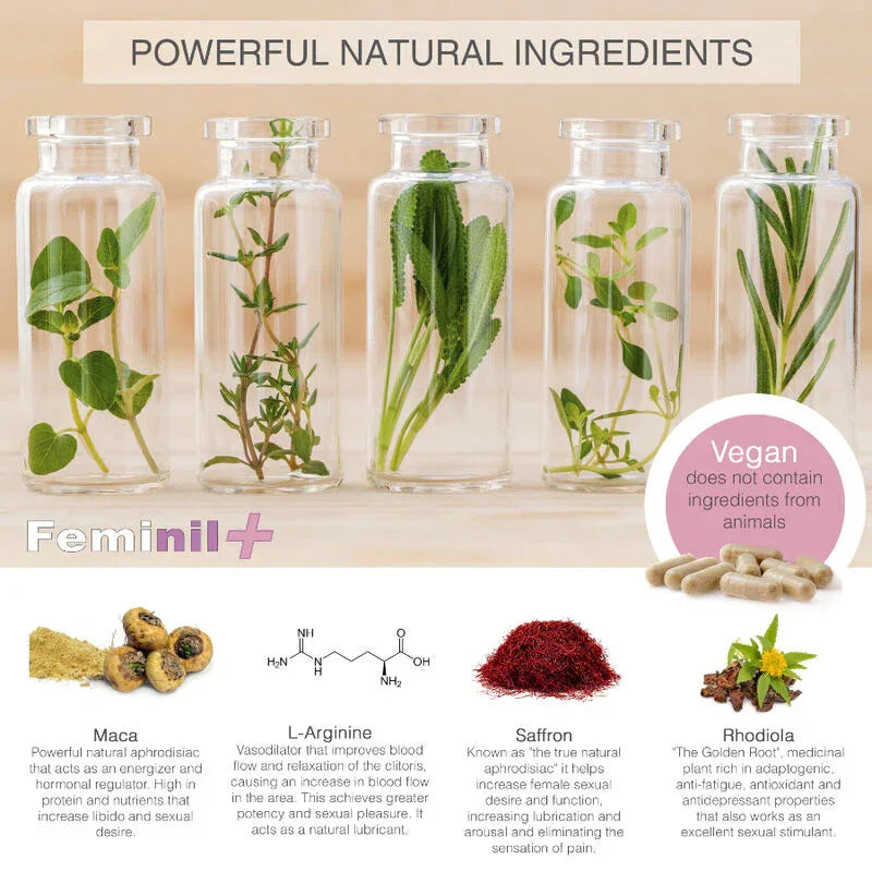 500 COSMETICS - FEMINIL+ Weibliche Libido Steigerung - 30 Kapseln - Vanelion Paradise
