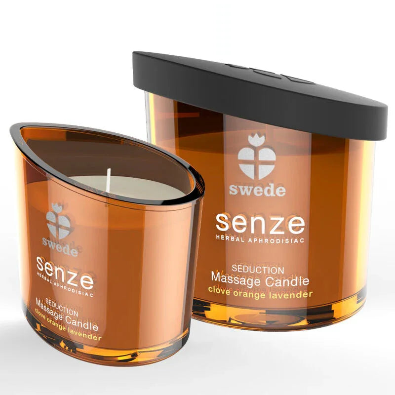 SWEDE - SENZE SEDUCTION MASSAGEKERZE - NELKE, ORANGE, LAVENDEL - Vanelion Paradise