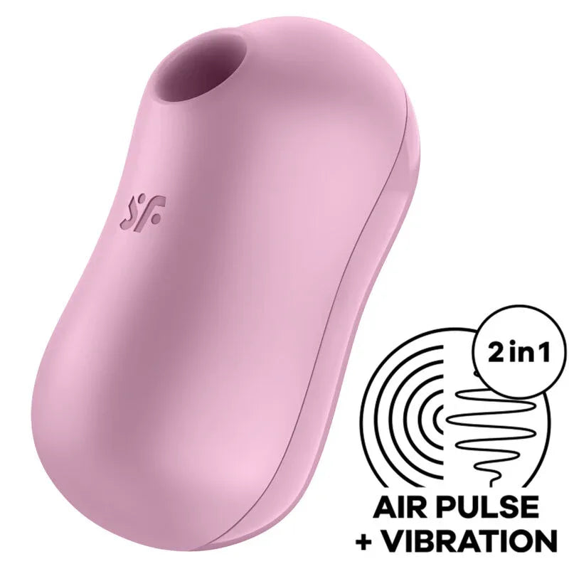 SATISFYER - COTTON CANDY AIR PULSE STIMULATOR & VIBRATOR - Vanelion Paradise