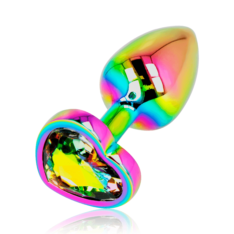 OHMAMA - SCHILLERNDER HERZ-ANALPLUG, GRÖSSE S - Vanelion Paradise