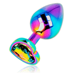 OHMAMA - SCHILLERNDER HERZ-ANALPLUG, GRÖSSE M - Vanelion Paradise