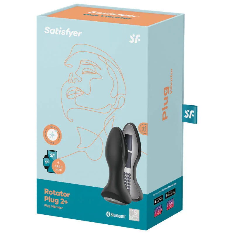 SATISFYER - ROTATOR PLUG 2+ VIBRIERENDE PLUGAPP SCHWARZ - Vanelion Paradise