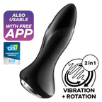 Satisfyer Rotator Plug 1 – Rot | Vibrierende App-Steuerung & Rotation für analen Hochgenuss - Vanelion Paradise