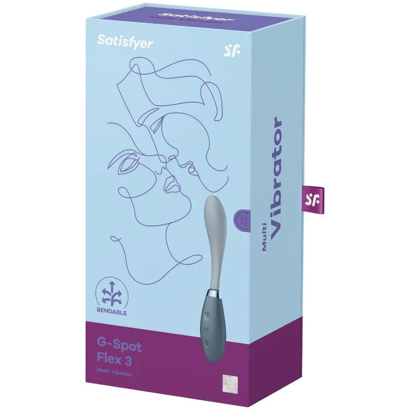 SATISFYER - G-SPOT FLEX 3 MULTI VIBRATOR GRAU - Vanelion Paradise