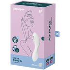 SATISFYER - CURVY TRINITY 5 AIR PULSE STIMULATOR & VIBRATOR APP WEISS - Vanelion Paradise