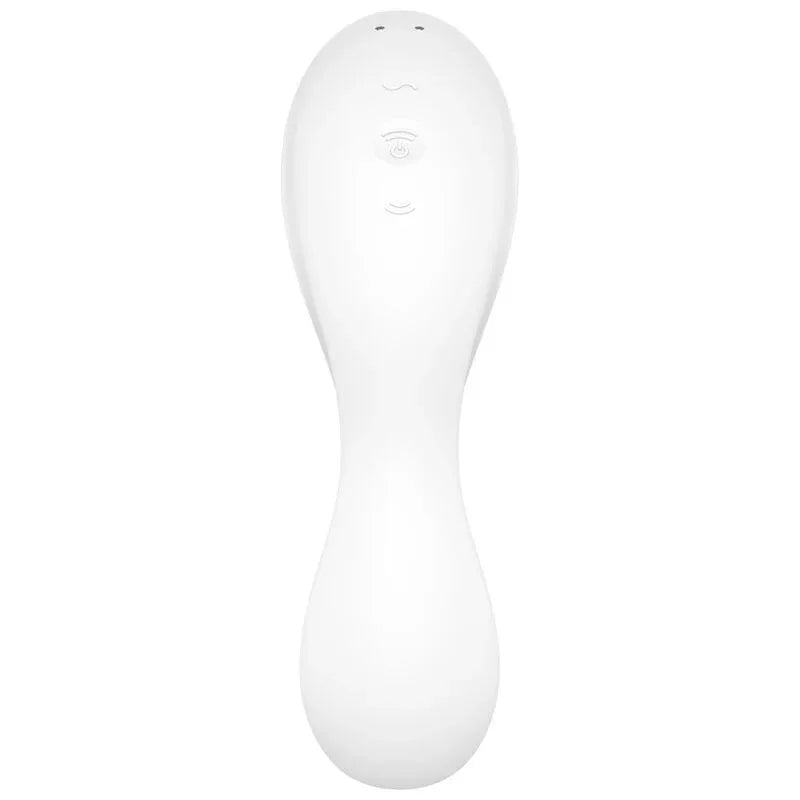 SATISFYER - CURVY TRINITY 5 AIR PULSE STIMULATOR & VIBRATOR APP WEISS - Vanelion Paradise