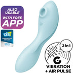 SATISFYER - CURVY TRINITY 5 AIR PULSE STIMULATOR & VIBRATOR APP WEISS - Vanelion Paradise