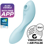 Satisfyer Curvy Trinity 5+ App-Stimulator & Vibrator Blau