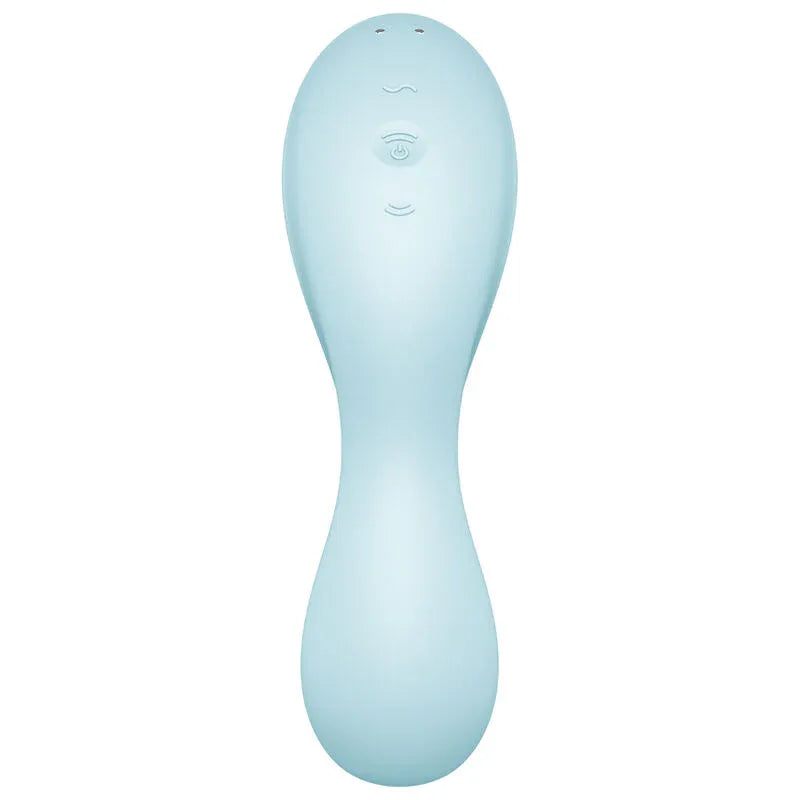 SATISFYER - CURVY TRINITY 5 AIR PULSE STIMULATOR & VIBRATOR APP WEISS - Vanelion Paradise