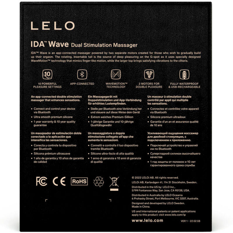 LELO - IDA WAVE COUPLES MASSAGER SCHWARZ