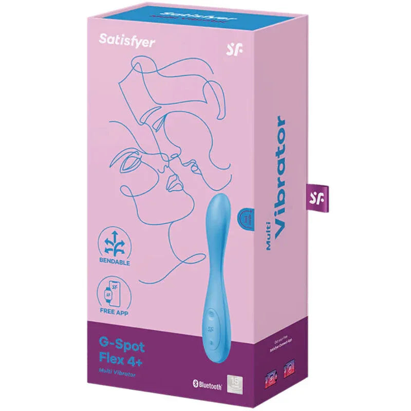 SATISFYER - G-SPOT FLEX 4+ MULTI VIBRATOR APP BLAU - Vanelion Paradise