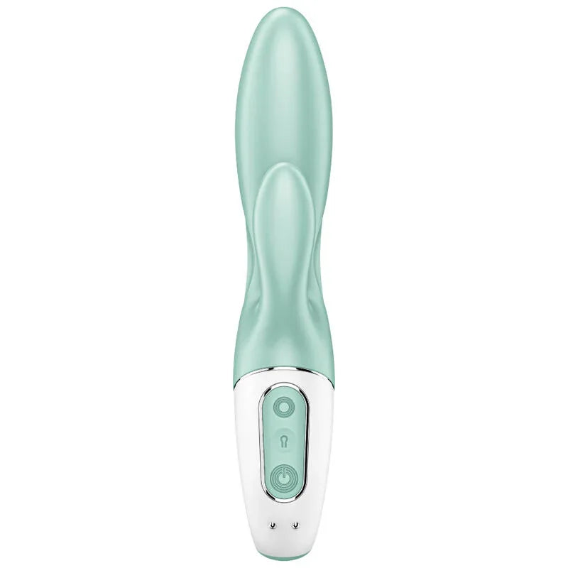 SATISFYER - AIR PUMP BUNNY 5+ AUFBLASBARE KANINCHENVIBRATOR-APP GRÜN - Vanelion Paradise
