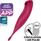 SATISFYER - TWIRLING PRO+ AIR PULSE STIMULATOR & VIBRATOR APP ROT - Vanelion Paradise