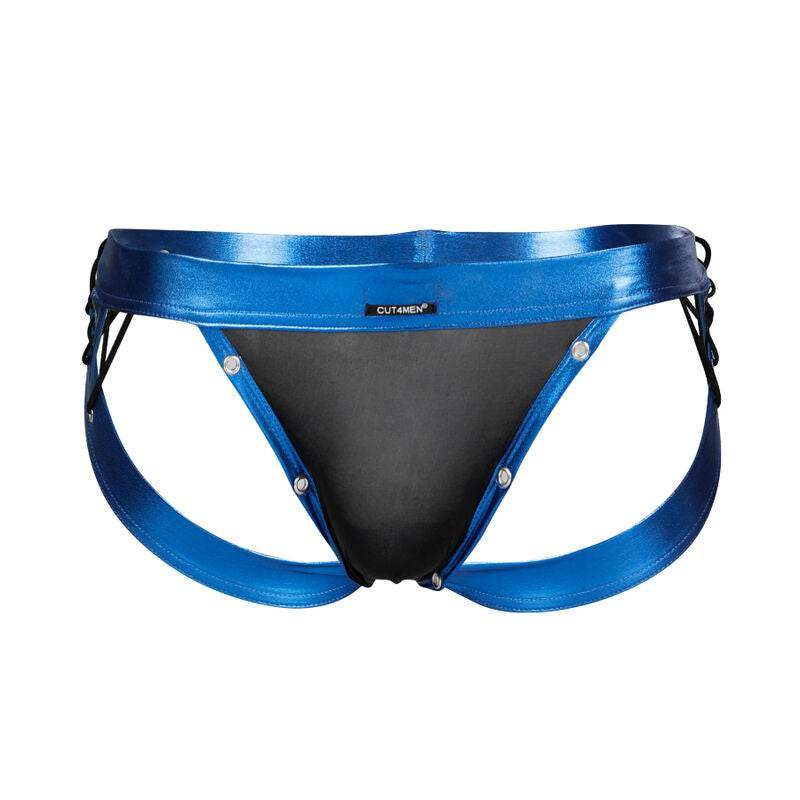 CUT4MEN - JOCKSTRAP DESIRE CUERO AZUL L - Vanelion Paradise