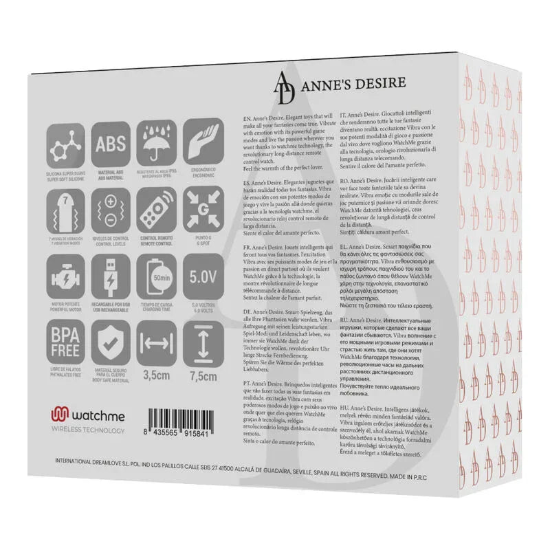 ANNE'S DESIRE - EGG FERNBEDIENUNGSTECHNOLOGIE WATCHME SCHWARZ/GOLD - Vanelion Paradise