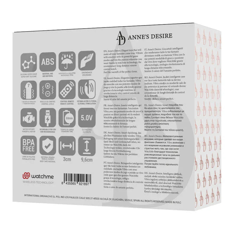 ANNE'S DESIRE - PANTY PLEASURE TECNOLOG A WATCHME SCHWARZ/GOLD - Vanelion Paradise