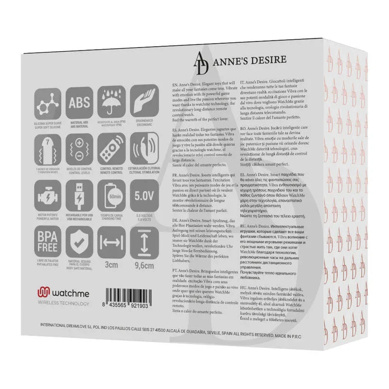 ANNE'S DESIRE - PANTY PLEASURE TECNOLOG A WATCHME BLACK - Vanelion Paradise