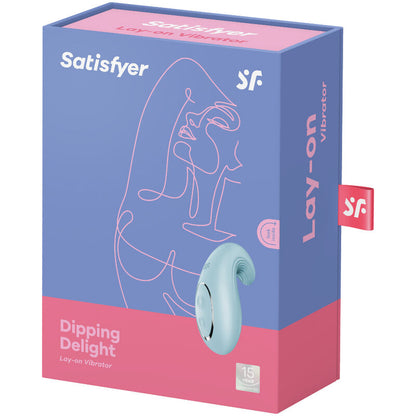 SATISFYER - DIPPING DELIGHT AUFLEGVIBRATOR BLAU