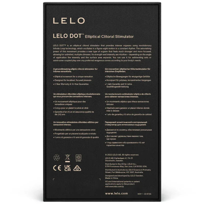 LELO DOT – Klitorisstimulator mit Infinite-Loop-Technologie, Lila - Vanelion Paradise