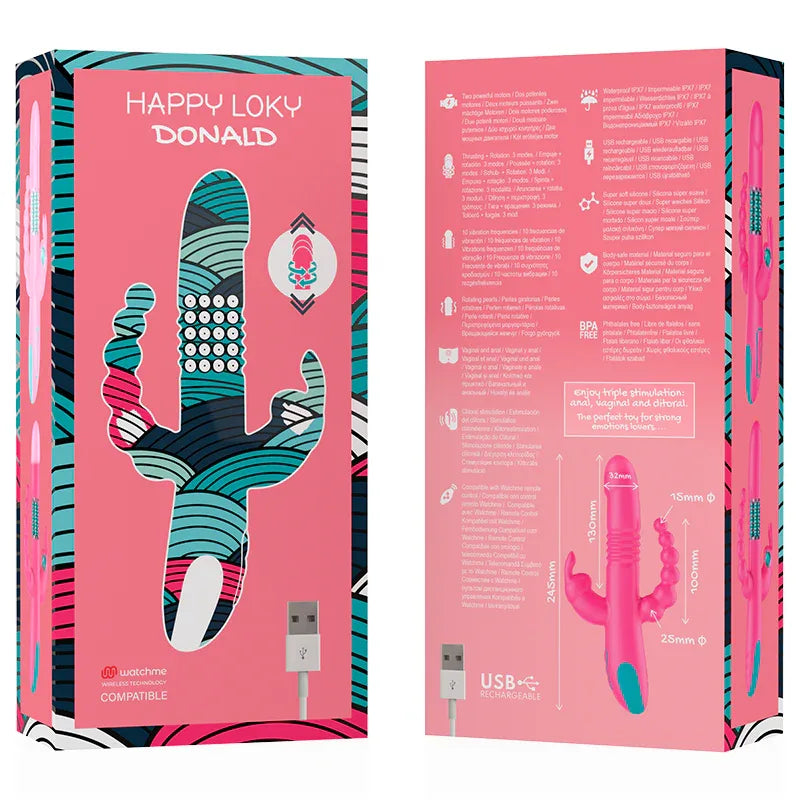 Triple-Stimulator DONALD mit Watchme-Technologie – Happy Loky - Vanelion Paradise