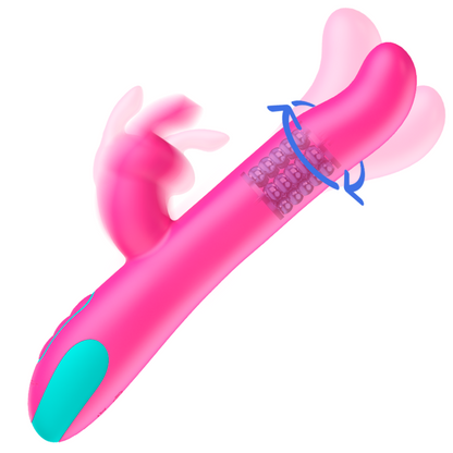 HAPPY LOKY - PLUTO RABBIT VIBRATOR & ROTATOR WATCHME WIRELESS TECHNOLOGIE KOMPATIBEL