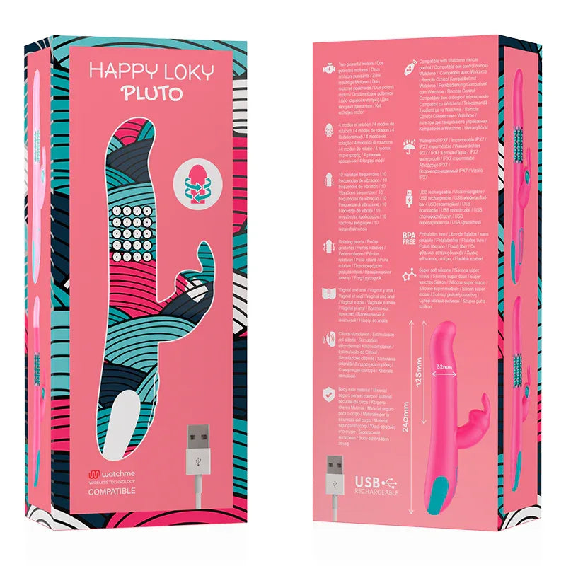 HAPPY LOKY - PLUTO Rabbit Vibrator mit Rotation & Watchme Kompatibilität - Vanelion Paradise