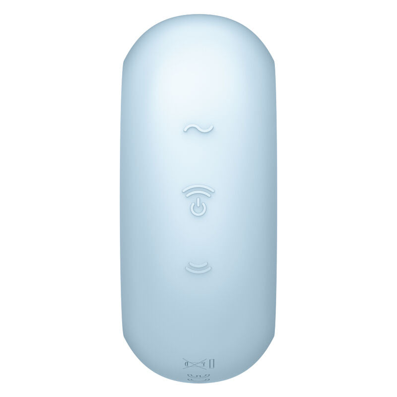 SATISFYER - PRO TO GO 3 DOPPELTER LUFTPULSSTIMULATOR & VIBRATOR BLAU