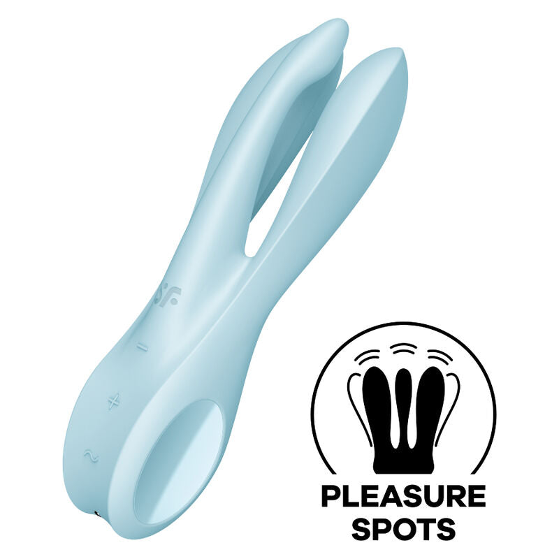 SATISFYER - THREESOME 1 VIBRATOR BLAU