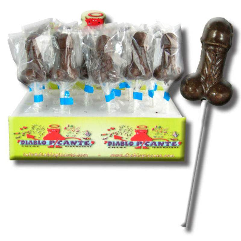 DIABLO PICANTE - PENIS-LOLLIPOP MIT DUNKLER SCHOKOLADE - Vanelion Paradise