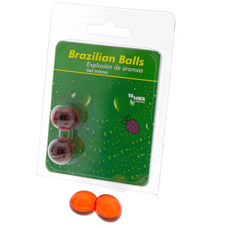 TALOKA - 2 BRASILIANISCHE KUGELN ERDBEER-INTIM-GEL - Vanelion Paradise