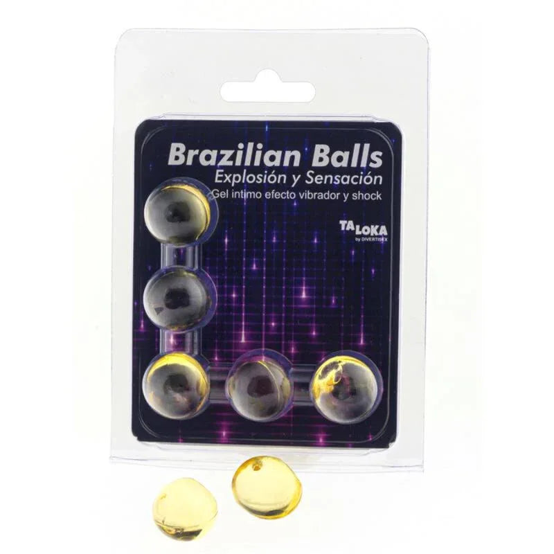 TALOKA - 5 BRASILIANISCHE BLLE MIT VIBRATIONS- UND SCHOCKEFFEKT AUFREGENDES GEL - Vanelion Paradise