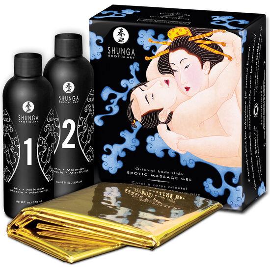 SHUNGA - ORIENTALISCHES BODY-TO-BODY-EROTISCHES MASSAGEGEL MIT EXOTISCHEN FRÜCHTEN