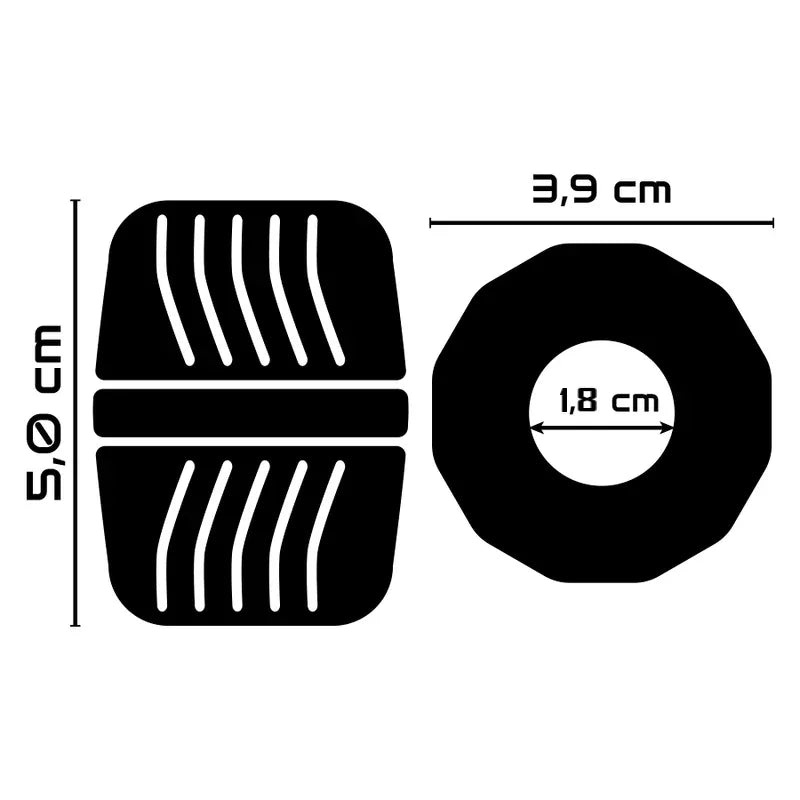 POWERING - SUPER FLEXIBLER UND WIDERSTANDSFÄHIGER PENISRING 5 CM PR11 SCHWARZ - Vanelion Paradise