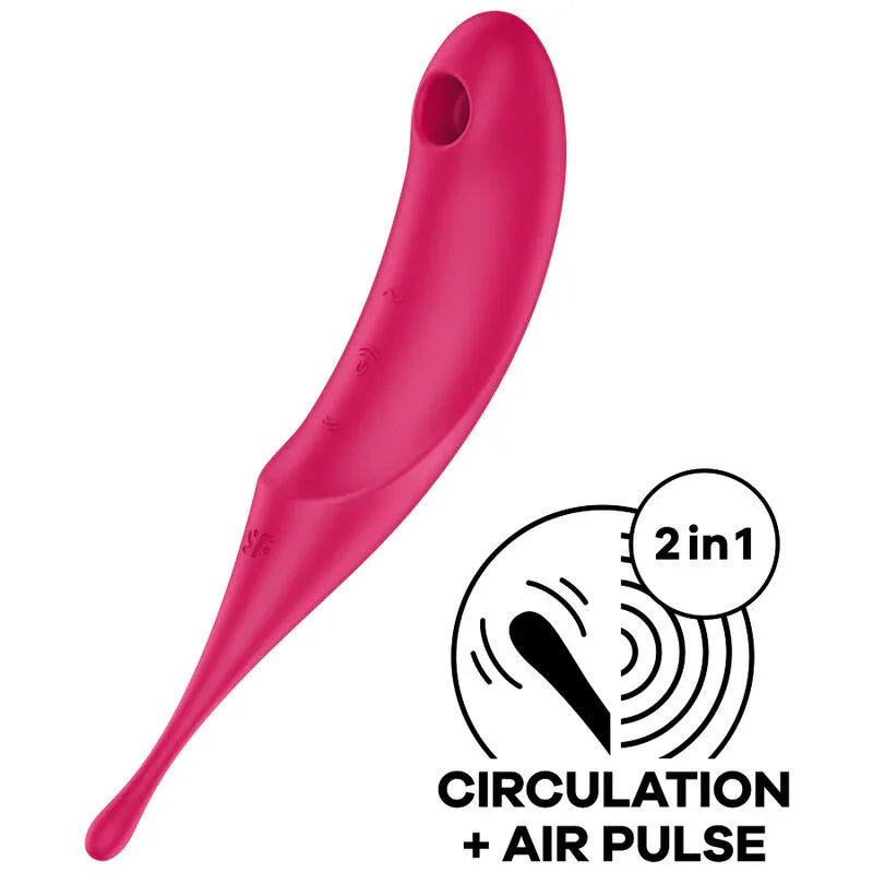 SATISFYER - TWIRLING PRO AIR PULSE STIMULATOR & VIBRATOR ROT - Vanelion Paradise