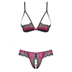 OBSESSIVE - TULIA BH & Tanga Ouvert L/XL - Vanelion Paradise