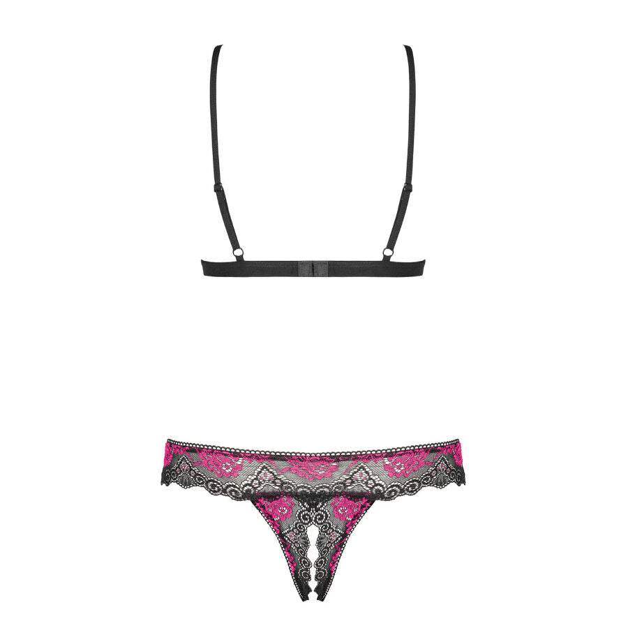 OBSESSIVE - TULIA BH & Tanga Ouvert L/XL - Vanelion Paradise