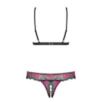 OBSESSIVE - TULIA BH & Tanga Ouvert L/XL - Vanelion Paradise
