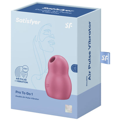 SATISFYER - PRO TO GO 1 DOPPELTER LUFTPULSSTIMULATOR & VIBRATOR ROT