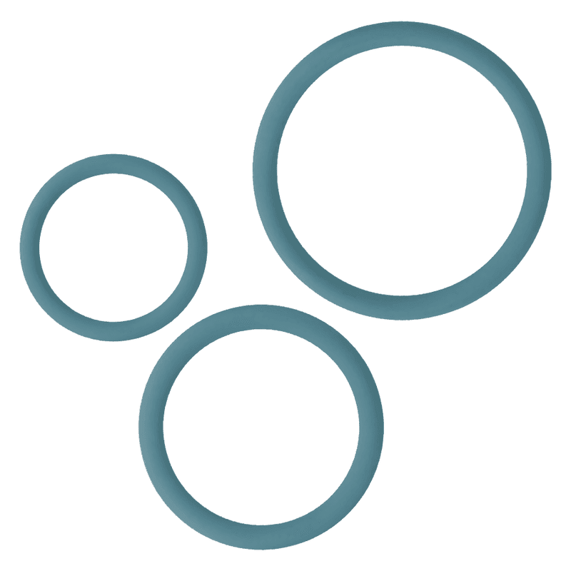 OHMAMA - 3 RINGE SET FÜR PENIS & HODEN - BLAU - Vanelion Paradise