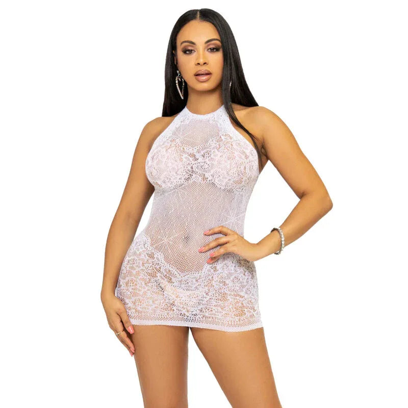 LEG AVENUE - STRASS NECKHOLDER-MINIKLEID, EINHEITSGRößE- SCHWARZ - Vanelion Paradise