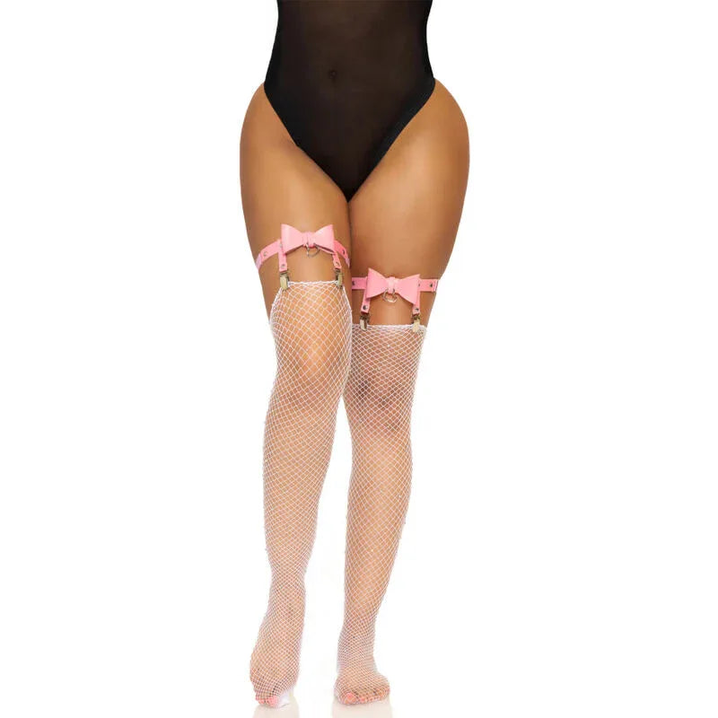 LEG AVENUE - HOHES GARTER AUS VEGANES LEDER, EINHEITSGRÖSSE - SCHWARZ - Vanelion Paradise
