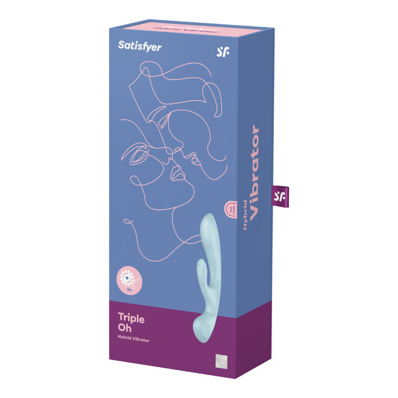 SATISFYER - TRIPLE OH HYBRID VIBRATION ROSA