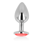 OHMAMA - ANALSTECKER MIT ROTEM KRISTALL 7 CM - Vanelion Paradise