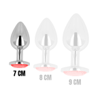 OHMAMA - ANALSTECKER MIT ROTEM KRISTALL 7 CM - Vanelion Paradise