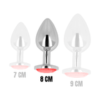 OHMAMA - ANALPLUG MIT ROTEM KRISTALL 8 CM - Vanelion Paradise